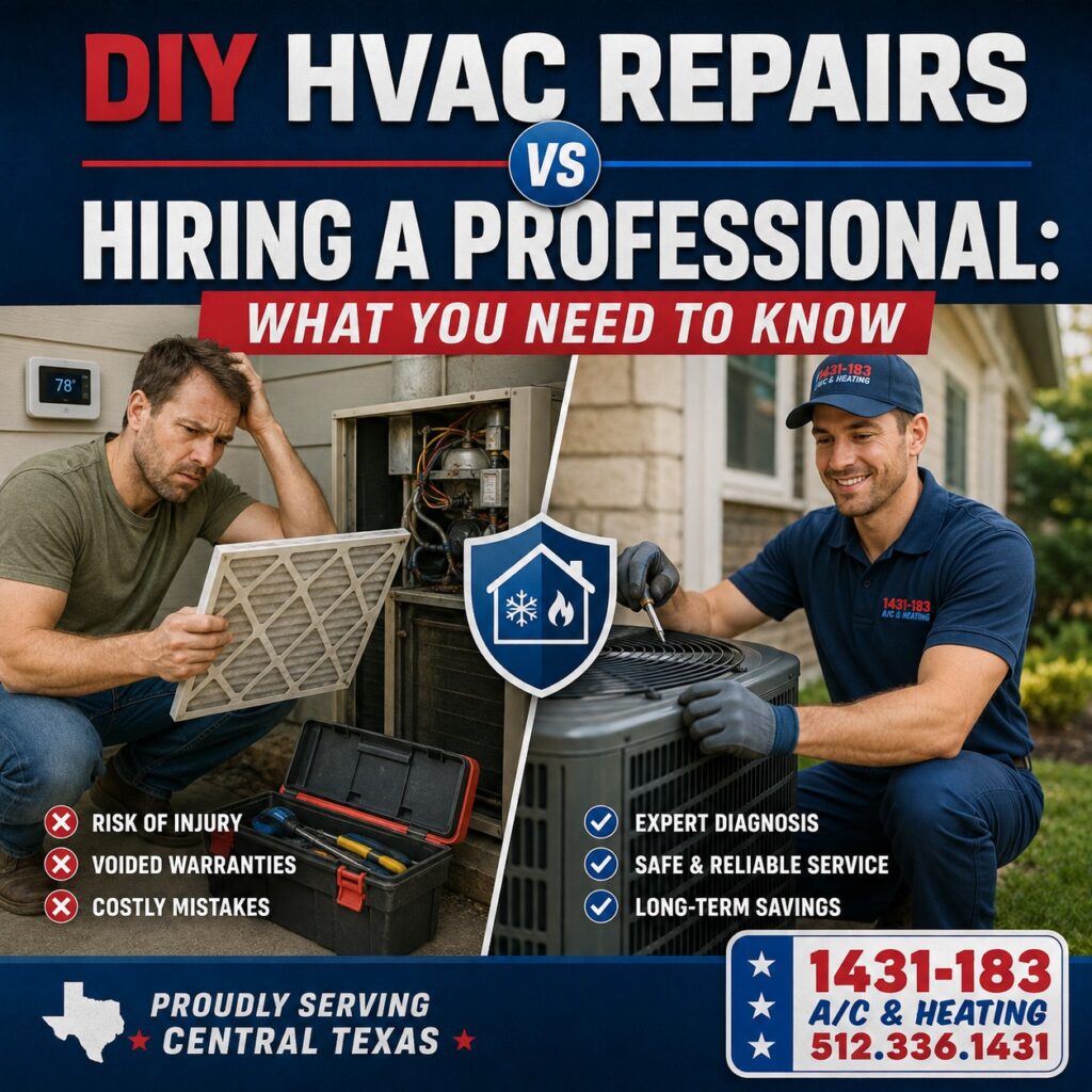 DIY HVAC Repairs vs Hiring a Professional: What You Need to Know
